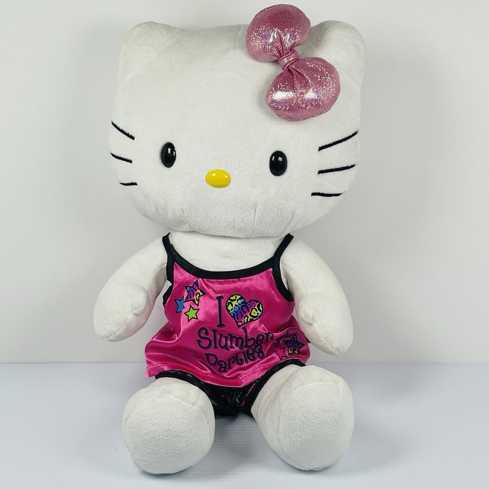 Hello Kitty Build A Bear Sanrio 18" Slumber Party Outfit Plush‎ Pink Bow